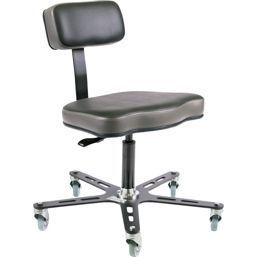 Chaise ergonomique SF160, Mobile, Vinyle Si&egrave;ge, Noir M & M Nord Ouest Inc
