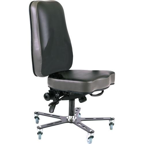 Chaise ergonomique Synergo I, Mobile, Vinyle Si&egrave;ge, Noir M & M Nord Ouest Inc