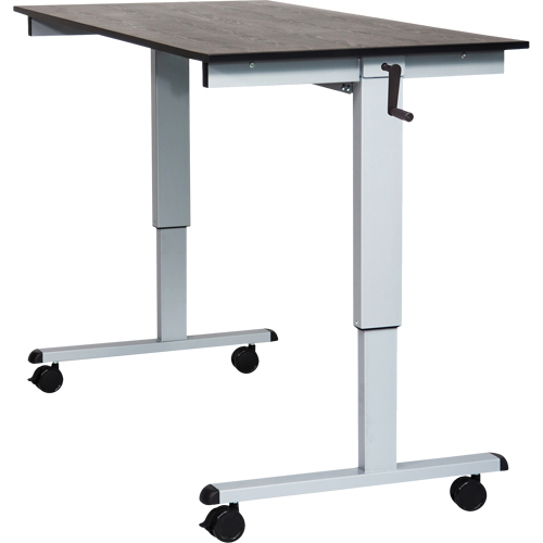 Bureau ajustable pour travail assis et debout, , 48-1/2" h x 59" la x 29-1/2" p, Noir M & M Nord Ouest Inc