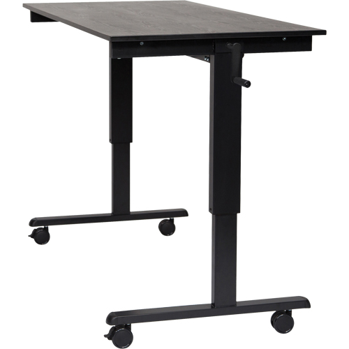 Bureau ajustable pour travail assis et debout, , 48-1/2" h x 59" la x 29-1/2" p, Noir M & M Nord Ouest Inc