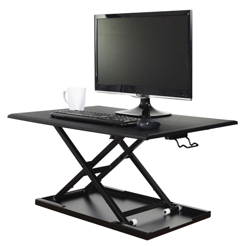 Bureau ajustable pour travail assis et debout, Mod&egrave;le de bureau, 15-3/4" h x 31-1/2" la x 22-1/2" p, Noir M & M Nord Ouest Inc