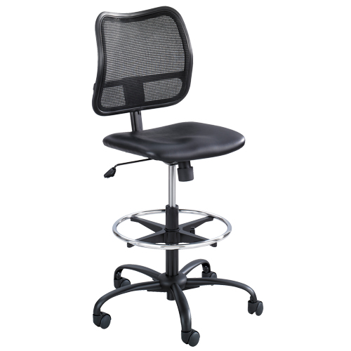 Tabouret ergonomique Vue, Vinyle, Noir, Capacit&eacute; 250 lb M & M Nord Ouest Inc