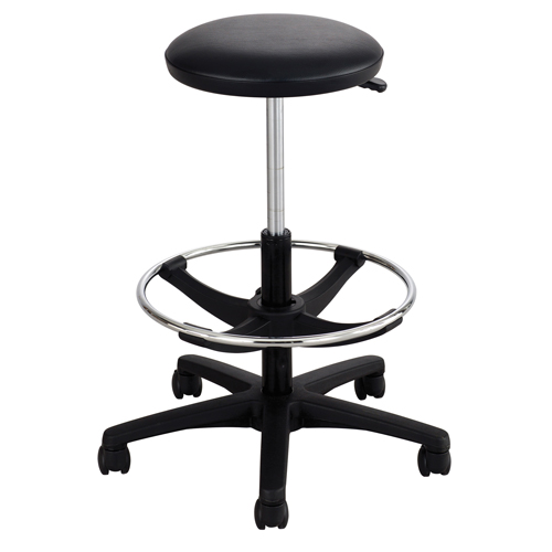 Tabouret &agrave; hauteur ajustable, &agrave; dessin, Ajustable, 22" - 32", Vinyle Si&egrave;ge, Noir M & M Nord Ouest Inc