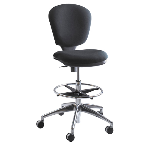 Metro Extended-High Chair, Fabric, Black, 250 lbs. Capacity M & M Nord Ouest Inc