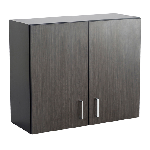 Modular Wall Cabinet, 30" H x 36" W x 15" D, 1 Shelves, Melamine, Asian Night/Black M & M Nord Ouest Inc