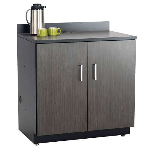 Armoire modulaire de base, M&eacute;lamine, 2 Tablettes, 39" h x 36" la x 25" P, Nuit d'Asie/noir M & M Nord Ouest Inc