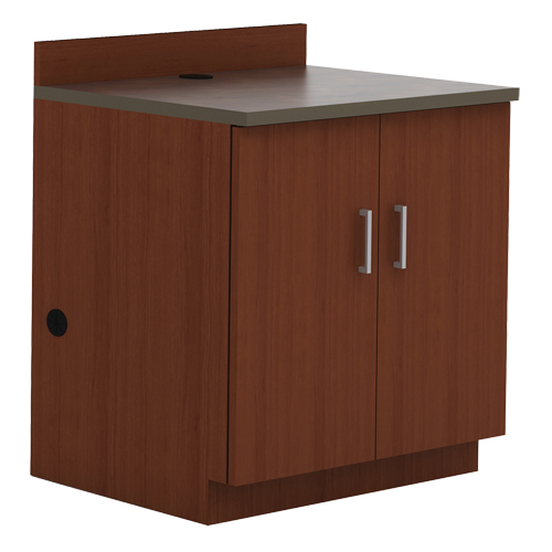 Modular Base Cabinet, Melamine, 2 Shelves, 39" H x 36" W x 25" D, Mahogany M & M Nord Ouest Inc