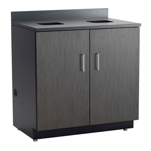 Armoire modulaire de base, M&eacute;lamine, 39" h x 36" la x 25" P, Nuit d'Asie/noir M & M Nord Ouest Inc