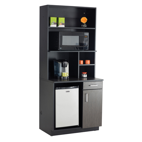 Modular Cabinet, Melamine, 39" H x 36" W x 25" D, Asian Night/Black M & M Nord Ouest Inc