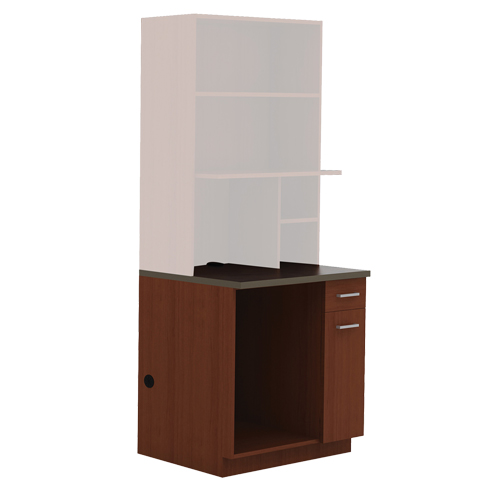 Modular Cabinet, Melamine, 39" H x 36" W x 25" D, Mahogany M & M Nord Ouest Inc