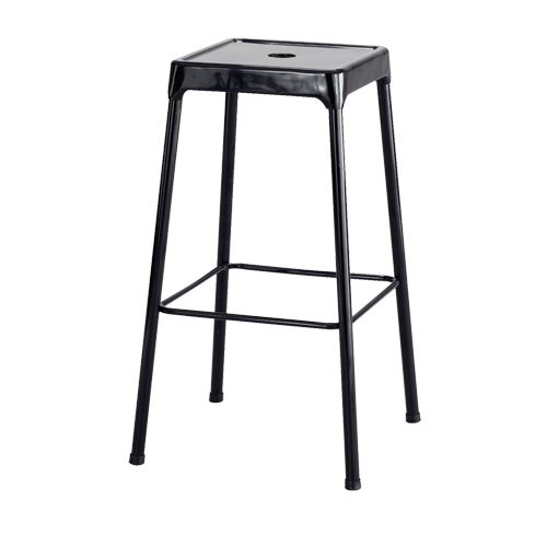 Bistro Stool, Stationary, Fixed, 29", Steel Seat, Black M & M Nord Ouest Inc