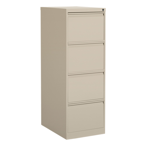 Vertical Filing Cabinet, Steel, 4 Drawers, 18-1/7" W x 25" D x 52" H, Beige M & M Nord Ouest Inc