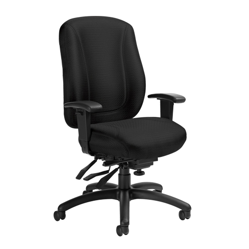 Overtime High Back Chair, Fabric, Black, 300 lbs. Capacity M & M Nord Ouest Inc