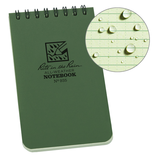 Pocket Top-Spiral Notebook, Soft Cover, Green, 100 Pages, 3" W x 5" L M & M Nord Ouest Inc