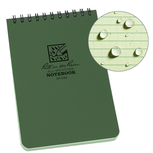 Pocket Top-Spiral Notebook, Soft Cover, Green, 100 Pages, 4" W x 6" L M & M Nord Ouest Inc