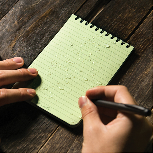 Pocket Top-Spiral Notebook, Soft Cover, Green, 100 Pages, 4" W x 6" L M & M Nord Ouest Inc