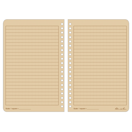 Side-Spiral Notebook, Soft Cover, Tan, 64 Pages, 4-5/8" W x 7" L M & M Nord Ouest Inc