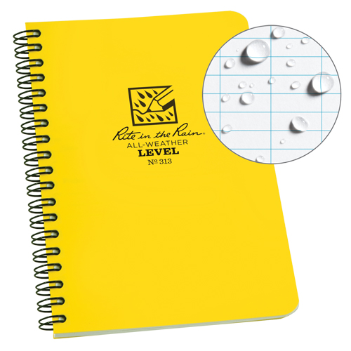 Carnet de notes de poche &agrave; spirale lat&eacute;rale, Couverture souple, Jaune, 64 Pages, 4-5/8" , 7"  M & M Nord Ouest Inc
