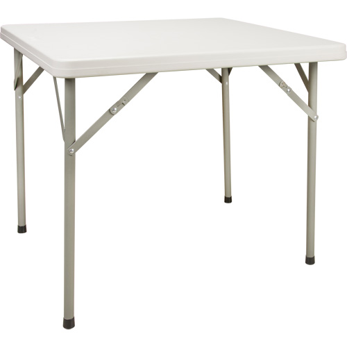 Table pliante, Carr&eacute;e, 34" l x 34" la, Poly&eacute;thyl&egrave;ne, Blanc M & M Nord Ouest Inc