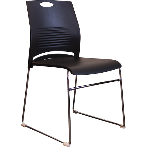 Chaises empilables s&eacute;rie Activ, Plastique, Hauteur 23", Capacit&eacute; 275 lb, Noir M & M Nord Ouest Inc