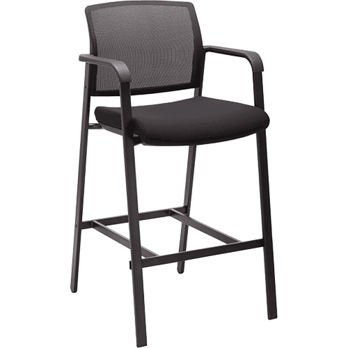 Activ Series Barstool Chair, Stationary, Fixed, 58-1/2", Mesh Seat, Black M & M Nord Ouest Inc
