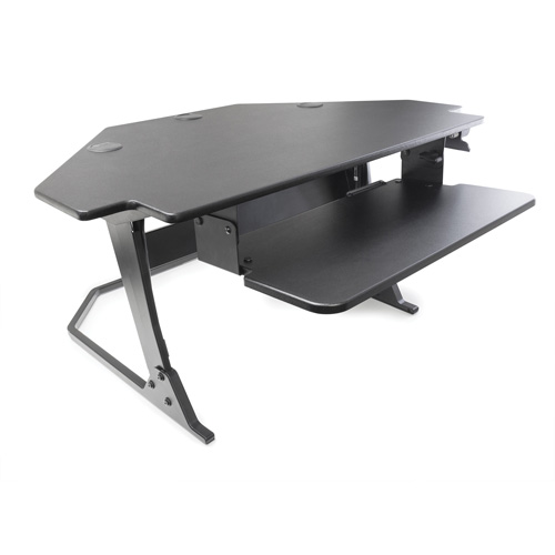Poste de travail assise/debout pour bureau de coin Goya, Mod&egrave;le de bureau, 20" h x 42" la x 37-4/5" p, Noir M & M Nord Ouest Inc