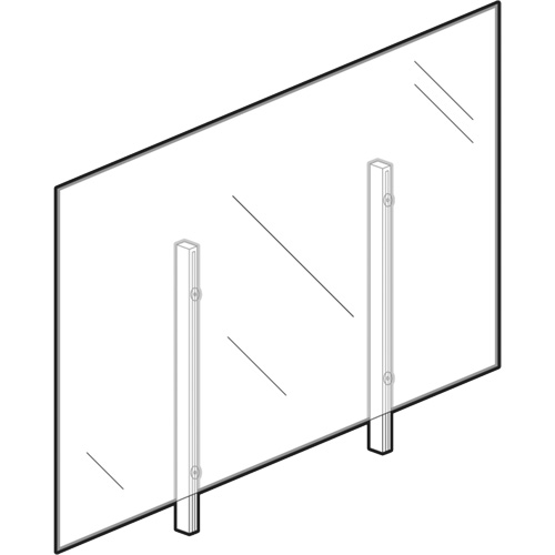 Vitre hygi&eacute;nique, 48" la x 36" h M & M Nord Ouest Inc