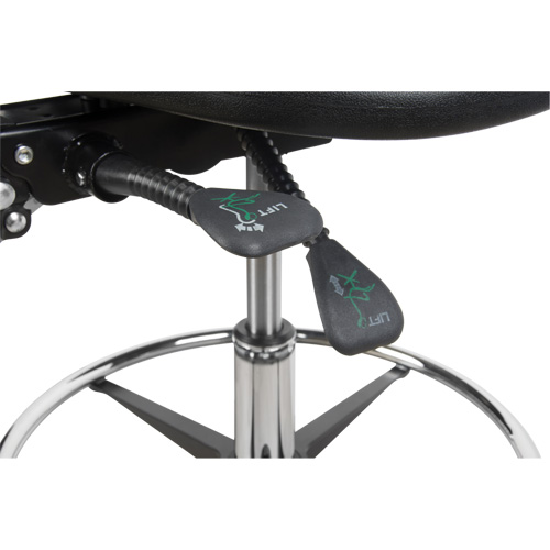 Heavy-Duty Ergonomic Stool, Stationary, Adjustable, 39” - 48”, Polyurethane Seat, Black M & M Nord Ouest Inc