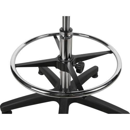 Heavy-Duty Ergonomic Stool, Stationary, Adjustable, 39” - 48”, Polyurethane Seat, Black M & M Nord Ouest Inc