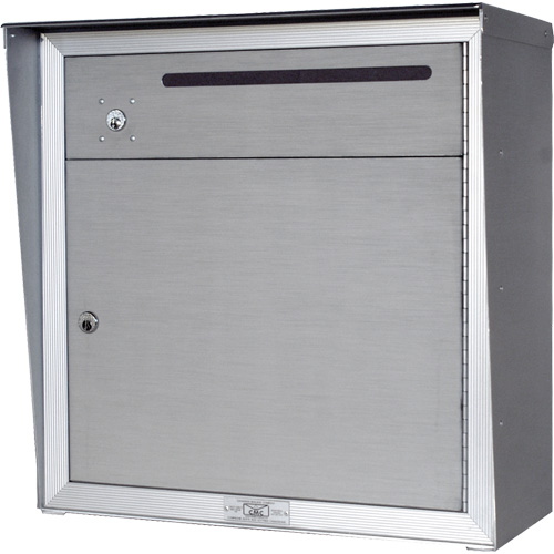 Collection Box, Wall -Mounted, 12-3/4" x 16-3/8", 2 Doors, Aluminum M & M Nord Ouest Inc