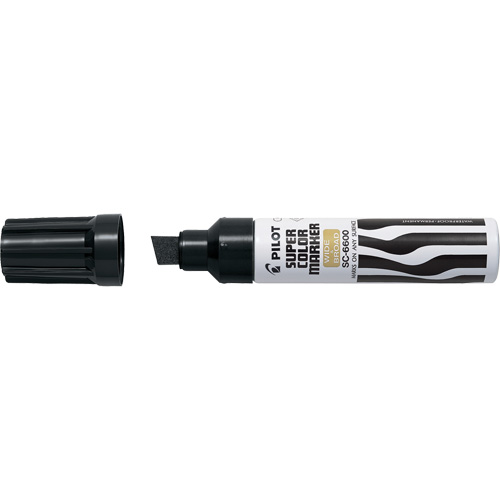 Super Colour Jumbo Permanent Marker, Black, Chisel Tip M & M Nord Ouest Inc