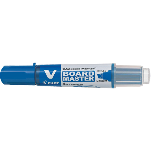 Marqueur effaçable &agrave; sec Vboard Master, Bleu, Pointe Ciseau M & M Nord Ouest Inc