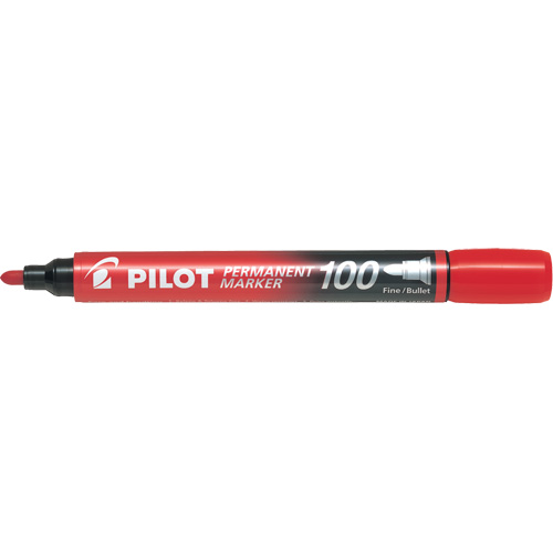 Series 100 Permanent Marker, Bullet, Red M & M Nord Ouest Inc