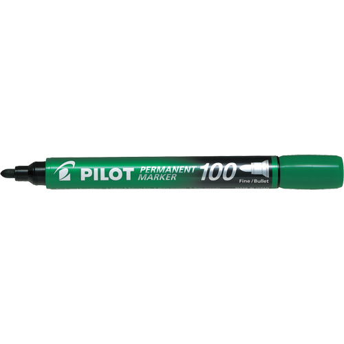 Series 100 Permanent Marker, Bullet, Green M & M Nord Ouest Inc