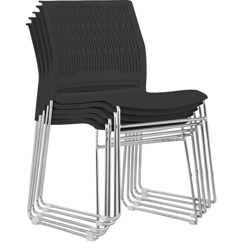Chaises empilables, Polypropyl&egrave;ne, Hauteur 32-3/8", Capacit&eacute; 250 lb, Noir M & M Nord Ouest Inc