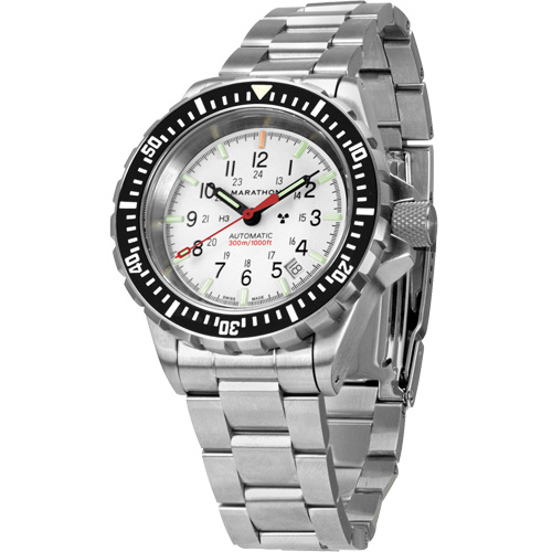 Grande montre automatique de plong&eacute;e &eacute;dition arctique GSAR avec bracelet en acier inoxydable, Num&eacute;rique, &agrave; piles, 41 mm, Argent M & M Nord Ouest Inc