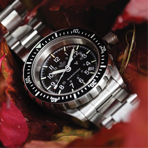 Grey Maple Large Diver's Automatic Watch with Stainless Steel Bracelet, Digital, Battery Operated, 41 mm, Silver M & M Nord Ouest Inc