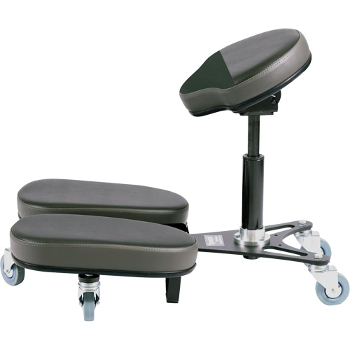 Chaise &agrave; genoux r&eacute;glable, Vinyle, Noir/gris M & M Nord Ouest Inc