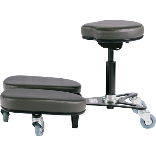 Chaise &agrave; genoux r&eacute;glable, Vinyle, Noir/gris M & M Nord Ouest Inc