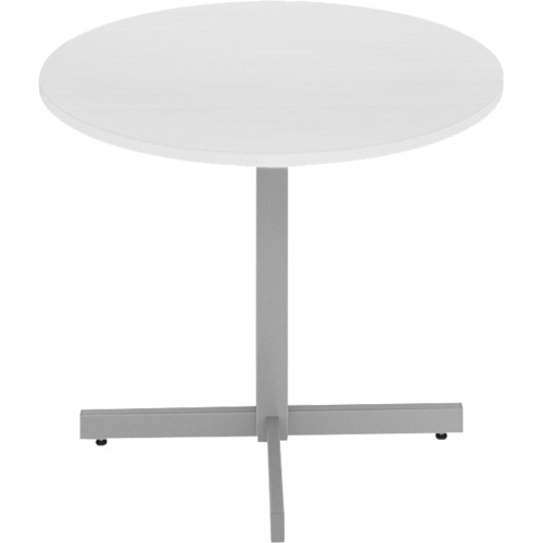 Newland Height-Adjustable Round Table, 36" L x 36" W x 29" H, 1" Top, Laminate/Polypropylene, White M & M Nord Ouest Inc