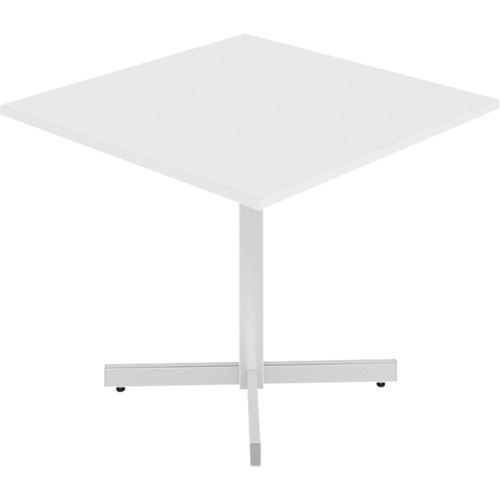 Table carr&eacute;e &agrave; hauteur r&eacute;glable Newland, 36" lo x 36" la x 29" h, Dessus de 1", Stratifi&eacute;, Blanc M & M Nord Ouest Inc