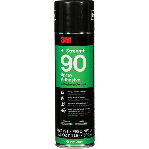 90 High Strength Adhesive, Clear, Aerosol Can M & M Nord Ouest Inc