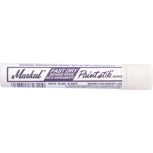 Fast Dry Paintstik&reg; Paint Marker -50° to 150°F, Solid Stick, White M & M Nord Ouest Inc