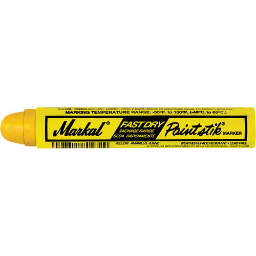 B&acirc;tons de peinture Paintstik &agrave; s&eacute;chage rapide 50° &agrave; 150°F, B&acirc;ton plein, Jaune M & M Nord Ouest Inc