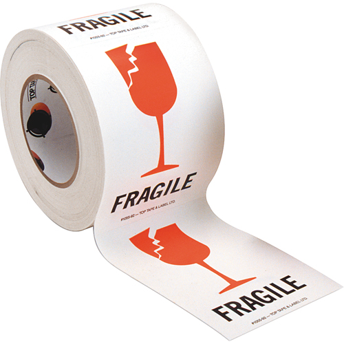 "Fragile" Special Handling Labels, 6" L x 4" W, Red on White M & M Nord Ouest Inc