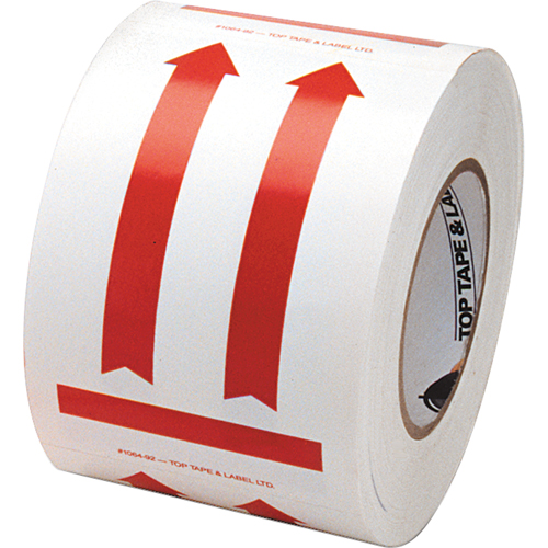&eacute;tiquettes pour traitement sp&eacute;cial a/pictogramme Ce c&ocirc;t&eacute; vers le haut, 6" lo x 4" la, Rouge/blanc M & M Nord Ouest Inc