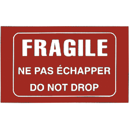 &eacute;tiquettes pour traitement sp&eacute;cial bilingues Fragile, 5" lo x 3" la, Blanc/rouge M & M Nord Ouest Inc