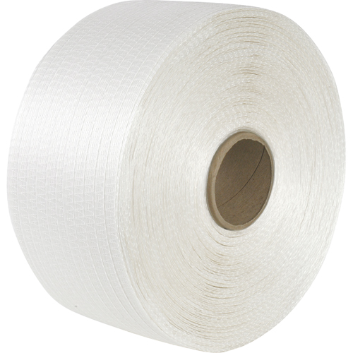 Feuillard en cordon tiss&eacute;, Cordon en polyester, 1/2" la x 3900' lo, Calibre Manuel M & M Nord Ouest Inc