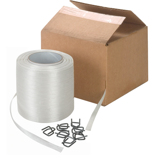 Feuillard en cordon li&eacute;, Polyester, 1/2" la x 750' lo M & M Nord Ouest Inc