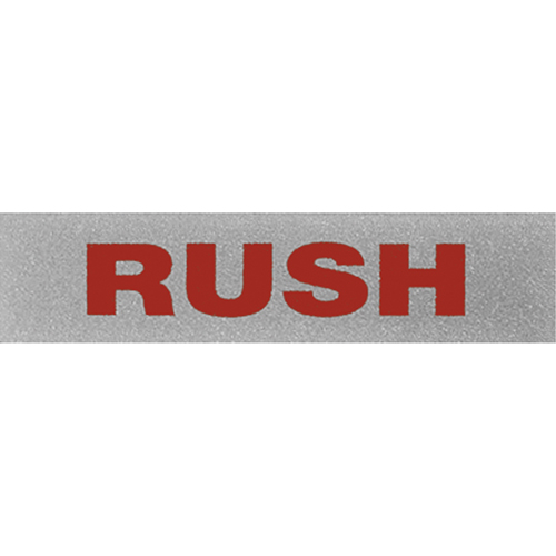 "Rush" Special Handling Labels, 5" L x 2" W, Black on Red M & M Nord Ouest Inc